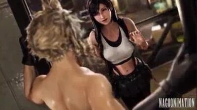 Final Fantasy Slutty Tifa และ Cloud ฝ่ายหญิงโดนเอาหนักมาก ยกก้นกระกดโคตรสูง